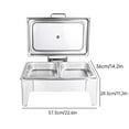 thumbnail image 3 of Electric Chafing Dish Adjustable Temp Roll Top Food Warmer, Electric Food Servers and Warmers, Food Heater Tray with Glass Lid, Heated Serving Station Buffet for Wedding, Catering Events (D), 3 of 9