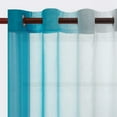 thumbnail image 2 of Goory Blue Ombre Sheer Curtains Set of 2 Panels - Gradient Semi Voile Tulle Grommet Top Window Curtains Drapes for Bedroom and Living Room, 52 x 96 Inches Long, 2 of 4