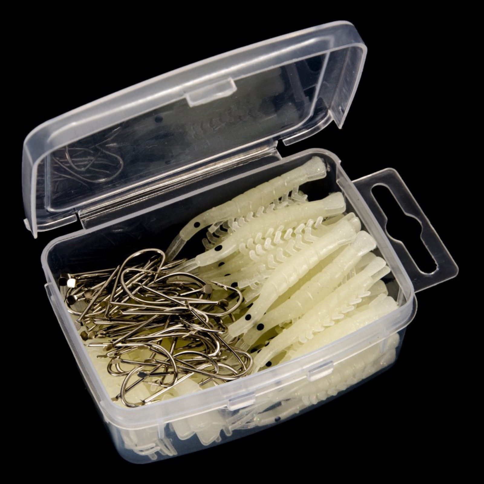 100Pcs/Set Fake Shrimp-Shaped Lure with Sharp Hook Soft Bionic