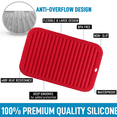 thumbnail image 3 of Salvamanteles de secado multiusos de silicona, soporte para ollas, impermeable, antideslizante, Flexible, duradero, apto para lavavajillas, 3 of 5