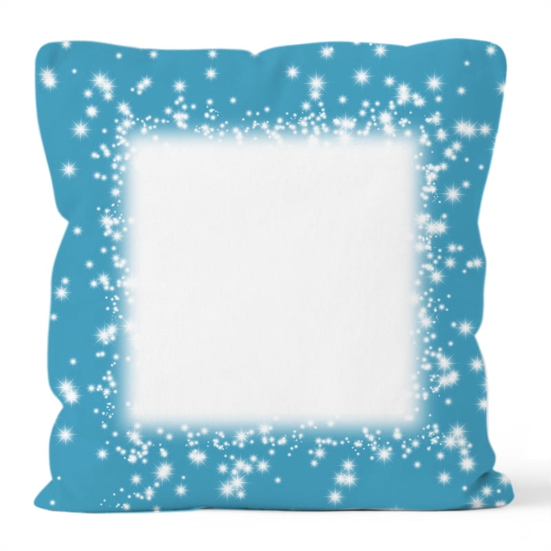 10Pcs Sublimation Blank Plain Colorful Pillow Case Covers 15.7 * 15.7 inch Home Decorative Pillowcase Cushion Cover with Concealed Zippers for DIY Heat Press Printing (Light Blue)