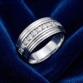 thumbnail image 5 of Pompeii 1/2 Carat Mens Diamond Wedding Ring 10K White Gold (H/I,I1-I2), 5 of 7
