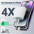 thumbnail image 2 of iPhone 16 15 Charger Fast Charging, 20W Dual Port USB C Charger Block with 10FT Long USB C Charging Cable Cord for iPhone 16 Pro Max/16 Pro/16/16 Plus, 15 Pro Max/15 Pro/15,iPad Pro/Air, Android Phon, 2 of 7