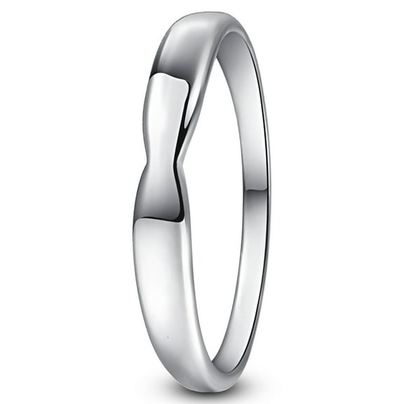 Silver Wedding Engagement Ring for Men Women Irregular Stainless Steel Promise Couples Band Ring Polished Size 7-12