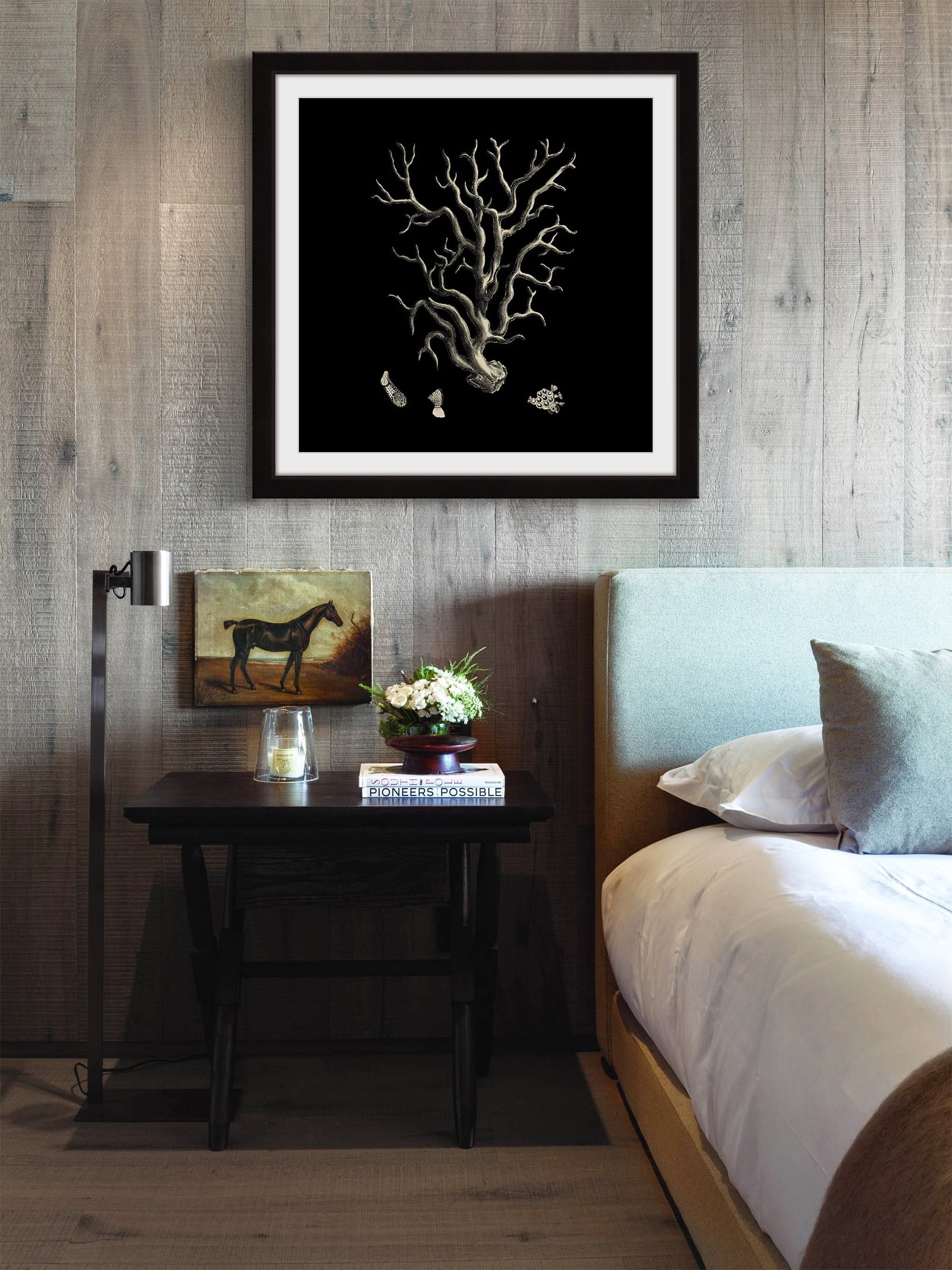 "Black & Tan Coral I" Framed Painting Print
