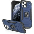 thumbnail image 2 of For Apple iPhone 13 (6.1") Armor Hybrid with Ring Holder Kickstand Shockproof Heavy-Duty Durable Rugged Dual Layer Cover ,Xpm Phone Case [ Blue ], 2 of 10