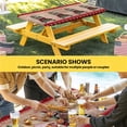 thumbnail image 6 of Christmas Truck Table Cloths for 3 Foot Rectangle Tables, Xmas Snowflakes Tree Farmhouse Wooden Patio Waterproof Elastic Fitted Tablecloths, Washable Rectangular Table Cover for Camping, 6 of 8