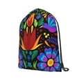 thumbnail image 2 of XMXT Unisex Drawstring Backpack for Women Men, Mexican Decorative Flowering Birds Waterproof Gym Bag String Bags for Shopping Sport Travel, m, 2 of 8