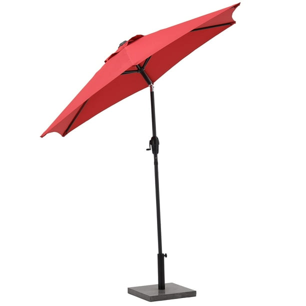 Essential Lounger 7.5ft Patio Umbrella Outdoor with 6 Sturdy Ribs