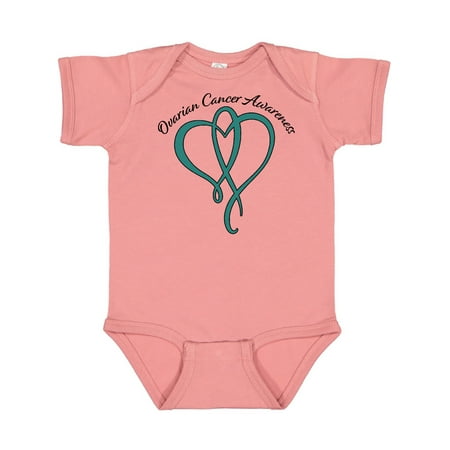 

Inktastic Ovarian Cancer Awareness with Teal Heart Ribbon Gift Baby Boy or Baby Girl Bodysuit