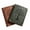 A4-Green+Brown, variant on Vintage Leather 3 Ring Binder Fits 8.5"x11" Letter Size Paper, 1 Inch Round Ring Binder Holds 200 Sheets, Notebook Cover Loose Leaf Organizer,Inseam Pockets