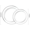 thumbnail image 2 of 120PCS Silver Plastic Plates-Disposable Plastic Plates with Silver Rim- Plastic Wedding Party Plates including 60Plastic Dinner Plates 10.25inch,60 Salad Plates 7.5inch, 2 of 5
