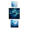 thumbnail image 2 of Designart "Swirling Blue Wave Spiral" Abstract Spirals Oversized Contemporary Clock - Set Of 3 - Multipanel Clock For Living Room Décor - Large Vertical Clock, 2 of 6