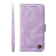thumbnail image 4 of SaniMore Case for iPhone 14 6.1" 2022 with Wrist/Crossbody Strap,Retro PU Leather Anti-scratch Card Slots Cash Pocket Kickstand Shockproof Anti-drop Wallet Business Cover For iPhone 14, Purple, 4 of 10