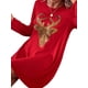 thumbnail image 4 of TRKIYQC Vestido rojo de una línea de Navidad para mujer, Mini vestido de fiesta con estampado de dibujos animados y cuello redondo de manga larga TRKIYQC  moda, 4 of 9