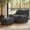 Gray, variant on CKEASEAN 41.7" Corduroy Oversized Bean Bag Chair with Ottoman & Side Pocket, Comfy Reading Nook Lounge Chair with Armrests, Lazy Beanbag Floor Sofa for Adults, Bedroom, Living Room