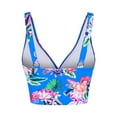 thumbnail image 4 of FORTANT Women's Floral Print Plus Size Bikini Sets Two Piece Swimsuits Ruched Cross Bikini Top with Swim Bottoms, Size S-4XL, 4 of 8
