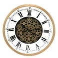 thumbnail image 6 of Steampunk Mechanical Moving Gears Vintage Gold Mirror Wall Clock Roman Numerals, 6 of 6