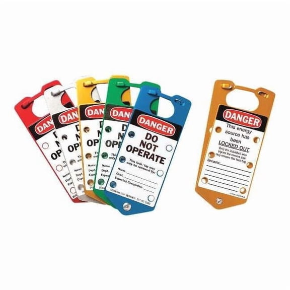 Brady Labeled Lockout Hasp,Snap-On,6 Lock,PK5 65967