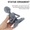 thumbnail image 3 of unbranded Estatua De Meditación En Plástico Negro Para Jardín Y Hogar Único, 3 of 6