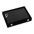 thumbnail image 2 of Vitrina para gafas, caja de almacenamiento, vitrina para joyas, portátil y multiusos. Negro, 2 of 9