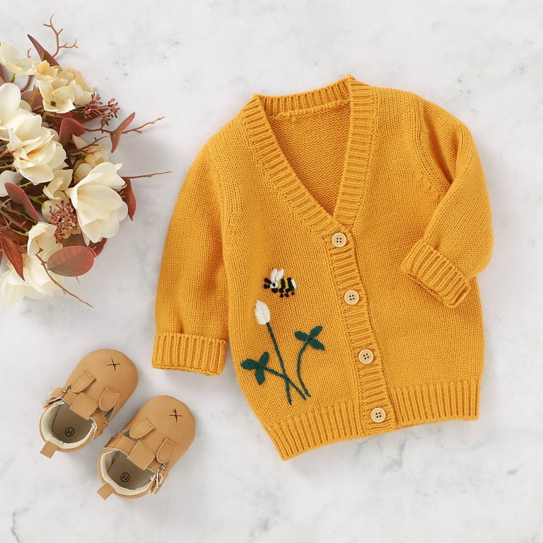 Baby girl 2024 mustard cardigan