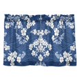 thumbnail image 7 of Yayeee Kitchen Curtains Light Filtering 27"x24" Rod Pocket Short Cafe Window Panel, Floral Ocean Waves, 7 of 7