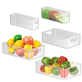 Hudgan Set Of 8 Stackable Organizer Bins, Straight Sides  Plastic Storage Containers for Pantry Organization and Kitchen Storage  Bins, Acrylic Clear Bins for Organizing: Home & Kitchen