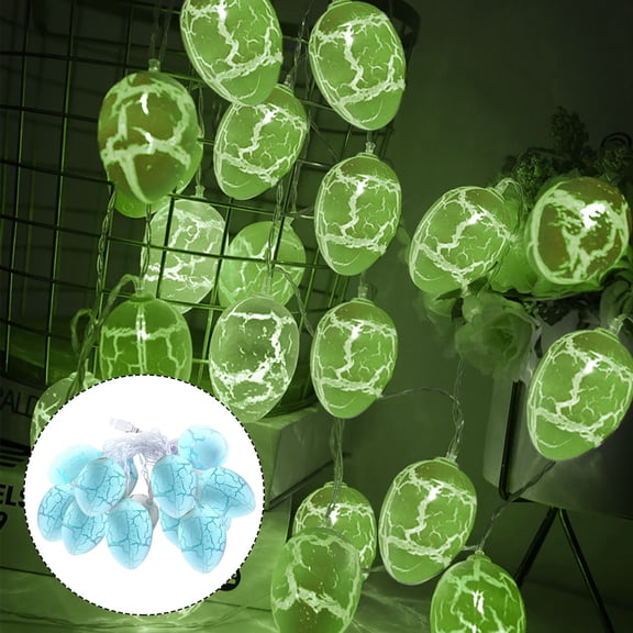 Eoozwa Easter Egg String Lights Battery Operated LED Party Decor with USB Flexible Wire for Indoor Outdoor Warm White Easter Home Celebration