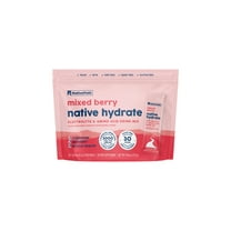 NativePath Native Hydrate Stick Packs, Sugar Free Electrolytes Powder with BCAAs, Mixed Berry Hydration, Keto & Paleo Friendly, 30 Servings
