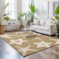 thumbnail image 3 of Large Area Rugs 6'x9', Beige Brown Starfish Coastal Carpet Runner Indoor Outdoor Rugs Home Decor Aesthetic, Nautical Summer Ocean Abstract Art Non Slip Mats Accent Rug for Living Room Bedroom, 3 of 8