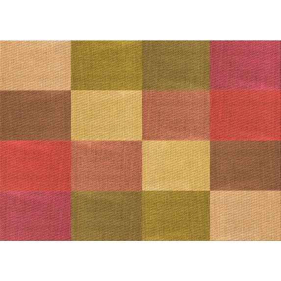 Ahgly Company Machine Washable Indoor Rectangle Transitional Grapefruit Red Area Rugs, 5' x 7'