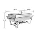thumbnail image 7 of 6 Pcs Chafing Dish Buffet Set, Stainless Steel Square Dining Stove and Warmers, Food Pan, Fuel Holder and Lid for Home Parties, 7 of 7