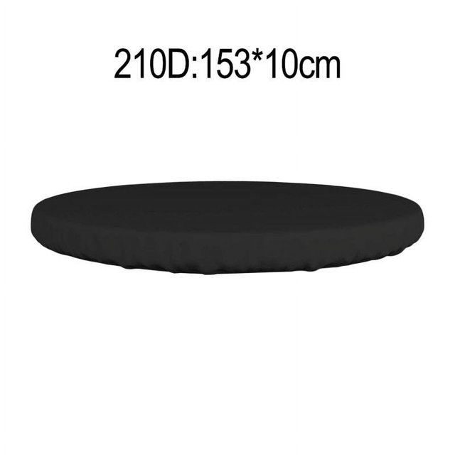 Bgsha Housse de Table Ronde Résistante aux Intempéries pour Meubles d'Extérieur 92x10 cm Noir