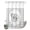 Slate Gray Silver Fog White, variant on No Hook Shower Curtain, Field Mouse Shower Curtains for Bathroom with See Through Top Window, Modern Grey Plaid Farmhouse Animals Waterproof & Washable Bath Curtain 60"x72"