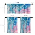 thumbnail image 4 of LALILO Kitchen Curtains and Valances Set of 3 36" Blue And Window Treatment Tiers for Window Decor, 4 of 5
