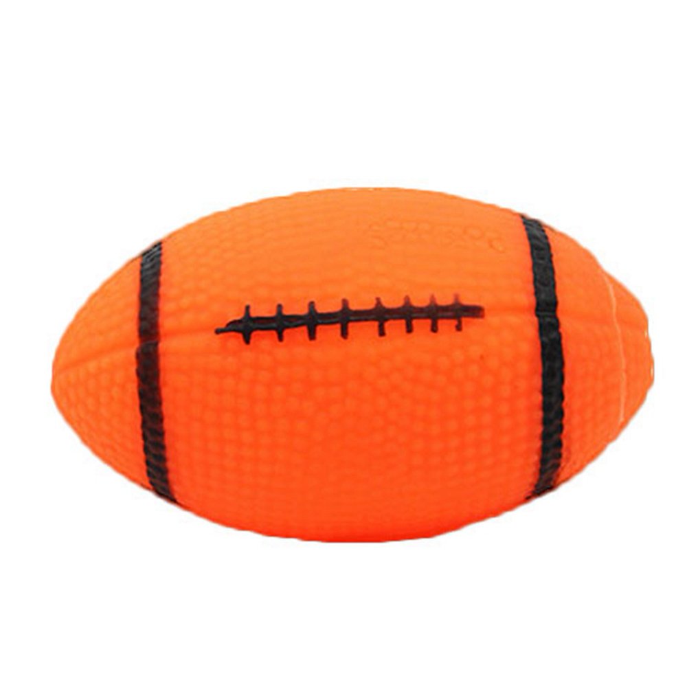 1pc Squeaky Dog Toy for Pet Dog Chew Toy Football Shape Rubber Squeaky