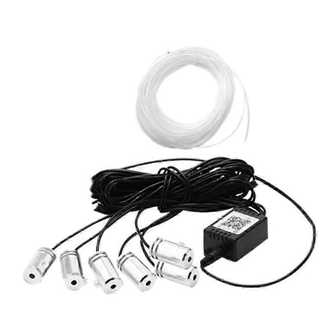 6 in 1 RGB LED Atmosphere Car Light Interior Ambient Light Fiber Optic Strips Light By App Control