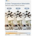 thumbnail image 3 of Zardon 72 inch Ceiling Fans with Lights and Remote, Modern Low Profile Flush Mount Ceiling Fans with 6 Speed Reversible for Indoor Outdoor, Wood Tone, 3 of 8