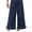 A Sail Blue, variant on DOKOTOO Women Wide Leg Jeans High Waisted Stretch Denim Elastic Waist Ruffle Hem Flare Pants Vintage Loose Fit High Rise Baggy Jeans