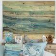 thumbnail image 2 of Designart 'Ocean Mineral Waves' Nautical & Coastal Print on Natural Pine Wood, 2 of 3