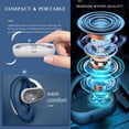 thumbnail image 3 of Auriculares abiertos Xmenha Auriculares de conducción ósea con ganchos para la oreja, inalámbricos,, 3 of 6