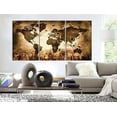 thumbnail image 6 of Original by BoxColors Large 30"x 60" 3 Panels 30x20 Ea Art Canvas Print Original Wonders of the world Old Paper Map Brown sepia Wall decor Home interior (framed 1.5" depth), 6 of 6
