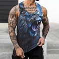 thumbnail image 2 of ZCFZJW Cute Animal Print Tank Tops for Men Big and Tall Regular Fit Casual Summer Sleeveless Graphic Tees Shirt Trendy Crew Neck Workout Tshirt Vest Multicolor#04 S, 2 of 7