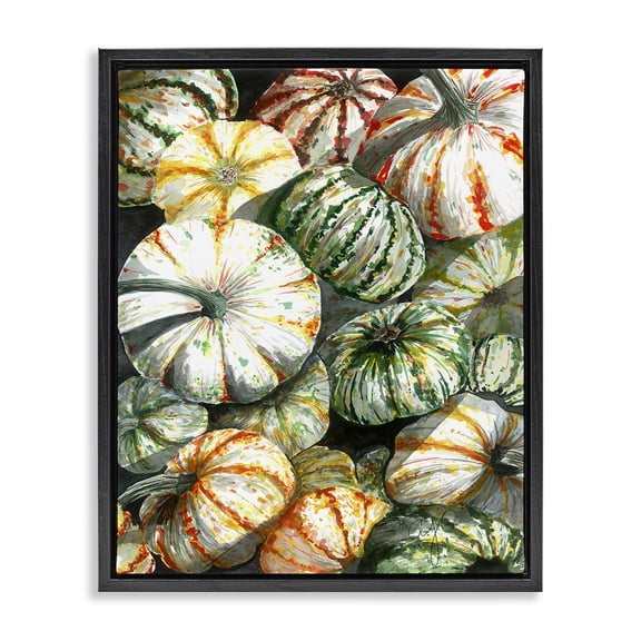 Stupell Industries Rustic Lodge Mixed Gourd Pattern Black Floating Frame Canvas Art, 25 x 31, by Alexandria Gilbert Kincaid
