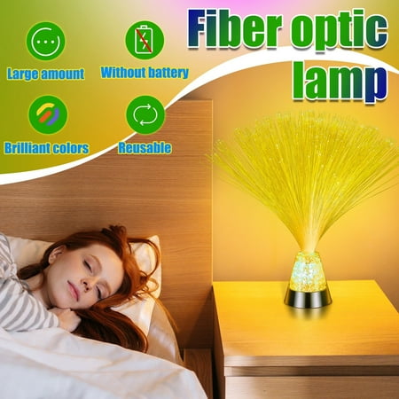 

Hot Sale! Mbxmh Night Light Lanterns Crystal Base Fiber Light 13.38 Sensory Light Color Changing Usb Battery Powered Fiber Light for Room Wedding Party Decorations