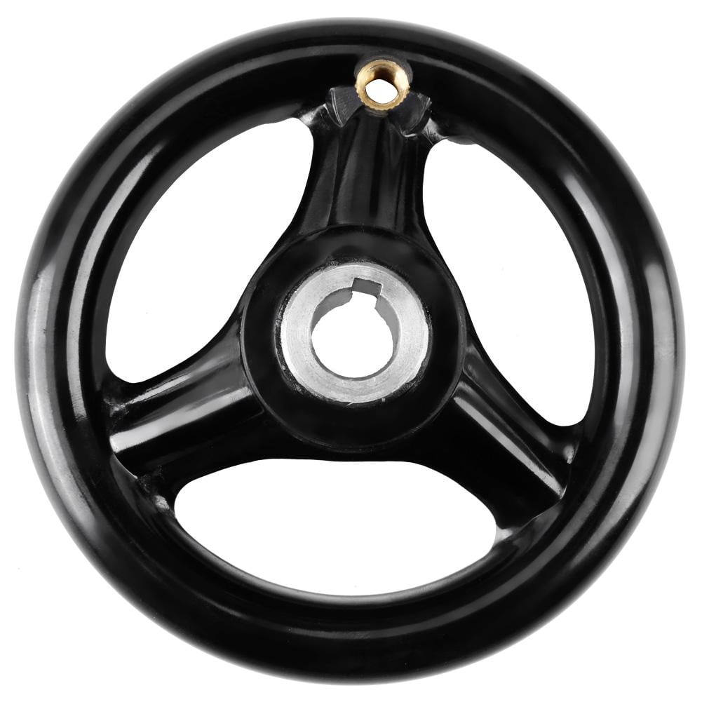 Tebru Hand Wheel with Revolving Handle, Hand Wheel,1PC 12*100mm Black