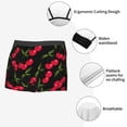 thumbnail image 3 of Susaid Cherry Print Men's Mesh Boxer Briefs Cooling Breathable Sports Underwear Wide Waistband Boxer Briefs W/Fly-Small, 3 of 5