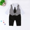 thumbnail image 4 of Conjunto de ropa de caballero para bebé2 uds.peleles para bebétrajes de abrigo informales (18-24M) Likrtyny Para estrenar, 4 of 9