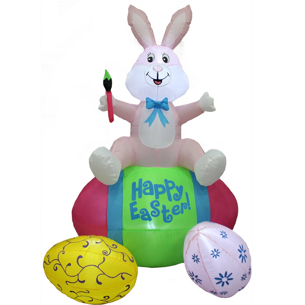 4 Feet Tall Impact Canopy Inflatable Outdoor Easter Decoration Easter Bunni...